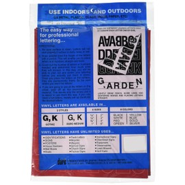 Permanent Adhesive Vinyl Letters & Numbers: 3" Gothic Red