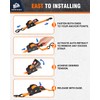 METOWARE Retractable Ratchet Straps (4-Pack) - 1 in x 10