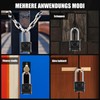 Heavy Combination Lock with Long Shackle, Weatherproof Outdoor Anti-Theft Security