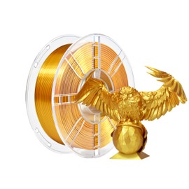 iBOSS PLA Plus (PLA+) 3D Printer Filament 1.75mm,1kg Spool (2.2lbs) Silk Shiny Filament 3D Printing Filament,Dimensional Accuracy +/- 0.02mm,PLA Pro 3D Filament,Fit Most FDM Printer(Slik Gold)