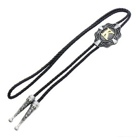 [Bowties.jp] Alphabet Initial Loop Tie Necklace Polar Tie, Polo Tie, Bolo Tie, All 26 Letters (K), Brass, No Stone