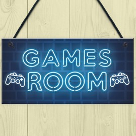 RED OCEAN Gamer Gift Gaming Sign Man Cave Boys Bedroom Decor Boys Bedroom Sign Gift For Son