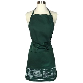 Cheat Sheet Apron Color: Green