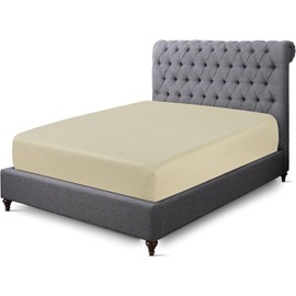 Percale 100% Cotton 200 Thread Count Double Size Extra Deep Pocket Fitted Sheet 16 inch 40 cm (Mocha, Double)