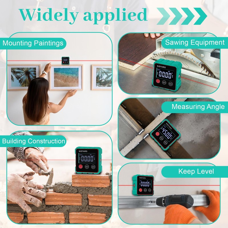 Digital Angle Finder with Laser, Table Saw Blade Angle Gauge,
