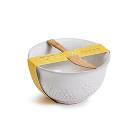 Two's Company Honeycomb Tidbit Bowl with Spreader