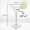 WUITOKI Plastic Martini Glasses 6 Pack 25cl Reusable Dishwasher Safe