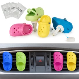 4 Pack Cute Shoe Air Vent Clips with 4PCS Refills Solid Car Air Freshener Air Conditioning Outlet Clips Car Dashboard Perfume Clip Car Interior Decor Accessories for Men/Women for Friend