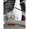 MERMOO YILAN Pour Over Coffee Kettle 12oz, Gooseneck, Wooden Lid,