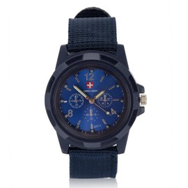 Reloj De Pulsera, Reloj Reloj De Electrónico, Reloj De Pulsera Militar Con Correa Redonda De Pulsera Reloj Electrónico For Smartwatches Nailon(12 * 4 * 1Cm-Azul)