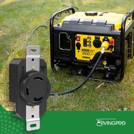 RVINGPRO NEMA L5-30R Locking Receptacle for Generator Twist Lock Outlet 30 Amp 125V 2 Pole 3 Wire Grounding, Industrial Grade, UL Listed