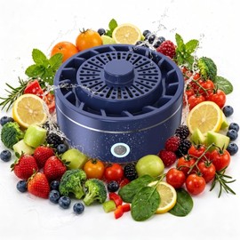 Fruit and Vegetable Washing Machine, Portable Produce Purifier with Hydroxyl Water Ion Technology & Pure Titanium Electrolysis Plate, IPX7 Waterproof Wireless Fruit Cleaner for Meat, Seafood