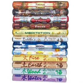 Pack of 12 Assorted Natural Incense Boxes - 240 Sticks - Spiritual Esoteric Incense Sticks Earth Elements - Home Meditation Yoga Spiritual (Pack of 12 Spiritual/Earth Elements)