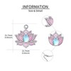 YAFEINI Lotus Necklace 925 Sterling Silver Moonstone Lotus Pendant For
