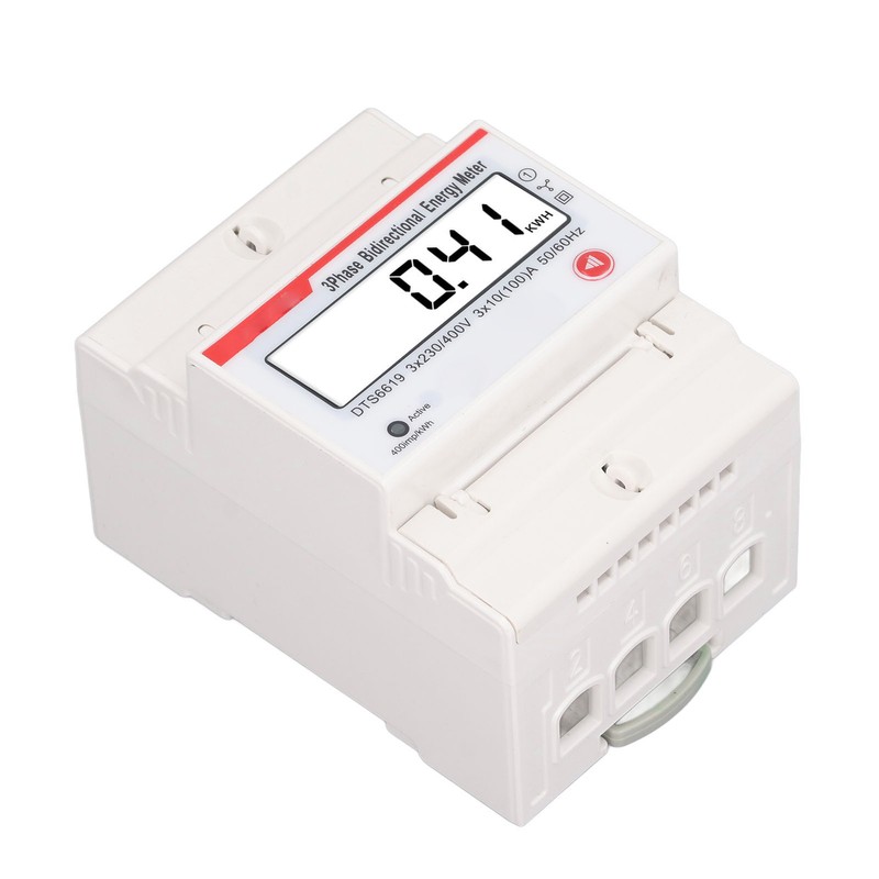 DIN Rail 3 Phase 4 Wire Energy Meter Multifunctional LCD