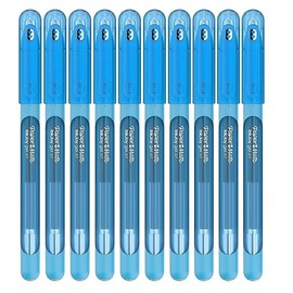 Newell Brands 10x Paper Mate InkJoy Capped Gel Ink Pens Assorted Colours 0.7mm Medium Point Nib Tip Adult Colouring Set (Light Blue)