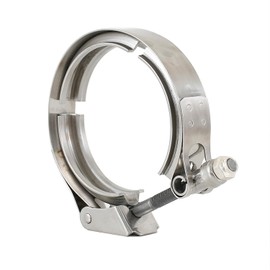 Elifecenter 2 Inch Exhaust V band Clamp T304 Stainless Steel with T-Bolt Quick Release Latch(No Flanges)