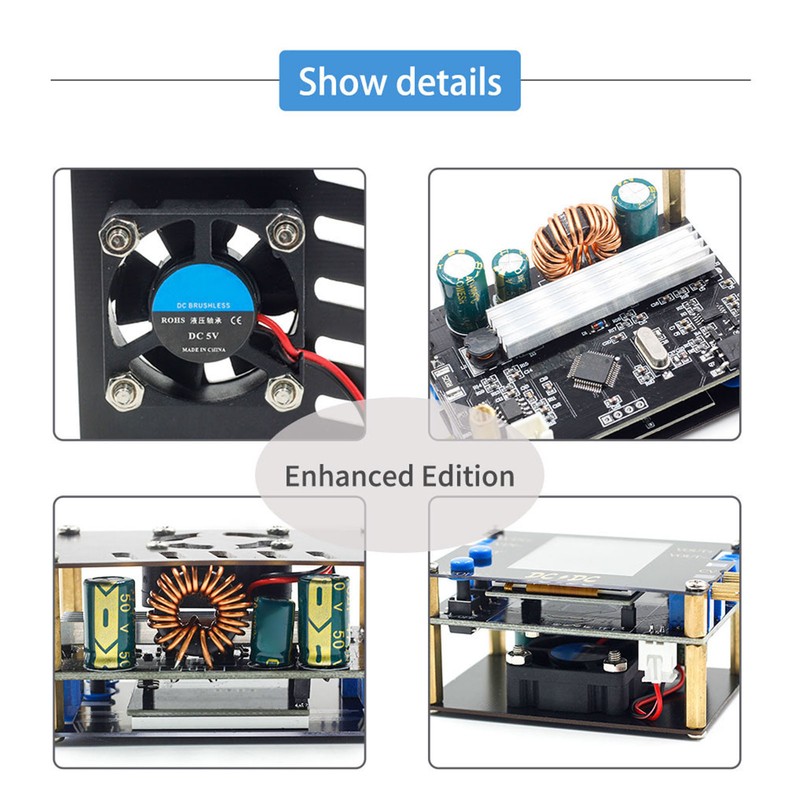 DC Buck Boost Converter Adjustable Voltage CC CV Power Supply