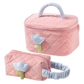 BIUDECO Travel Essential Toiletry Bag Women's Makeup Bag Organizer for Compact Storage