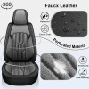 Car 2-Seat Cover Front Row PU Leather Cushion For Jeep