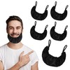 5PCS Beard Bib Beard Bandana Beard Covers, Adjustable Breathable Washable