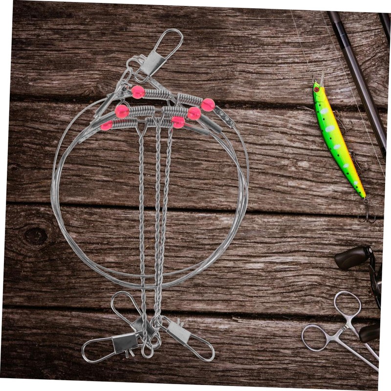 BESPORTBLE 5sets Fishing Wire Leader Rigs Hook Prevents Group Entanglement