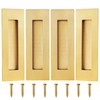 Malimali 4 Pack Stainless Steel Recessed Sliding Handles, 150mm Flush