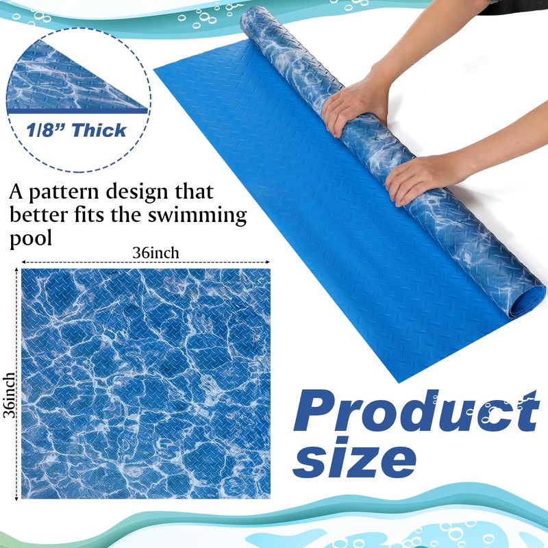 Drydiet 36" x 36" Above Ground Pool Ladder Mat, Swimming