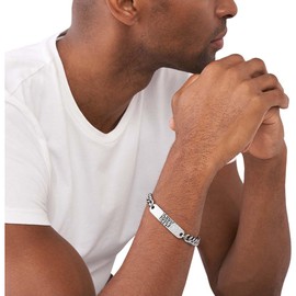 DIESEL DX1429931 Men's Two-Tone Stainless Steel Chain Bracelet, Length: 198 mm + 25 mm, Width: 49.2 mm, Height: 10.6 mm, Stainless Steel, No gemstone