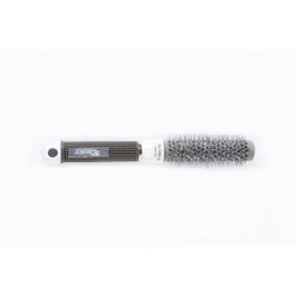 OMEY Pro Blow Round Brush 25mm for Blow Drying with Natural Boar Bristle, for Hair Styling, Drying, Healthy Hair and Add Volume. 25mm,Color : Gray