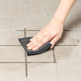 Azuma Industries BA666 Stainless Steel Sponge 4 P Cleaning Sponge that Removes Gogs and Water with Just Water, Burnt, Rust, Trivet, Grill Net, Pot, Kettle, Bathroom, Washroom, Steel, Black Head, Black Gray