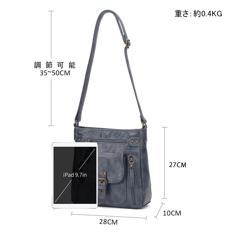 KL928 Women's Shoulder Bag, Large Capacity, One-Shoulder PU Crossbody Bag,