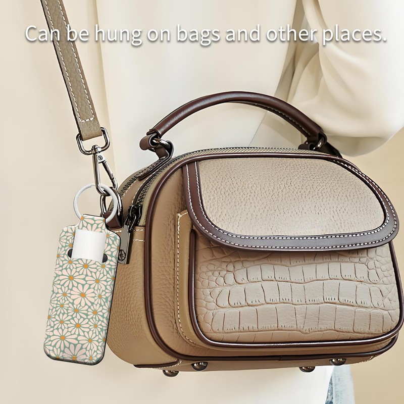 PLKTJOSA Cute Lip Gloss Keychain Holder, D-Ring Chapstick Holder for