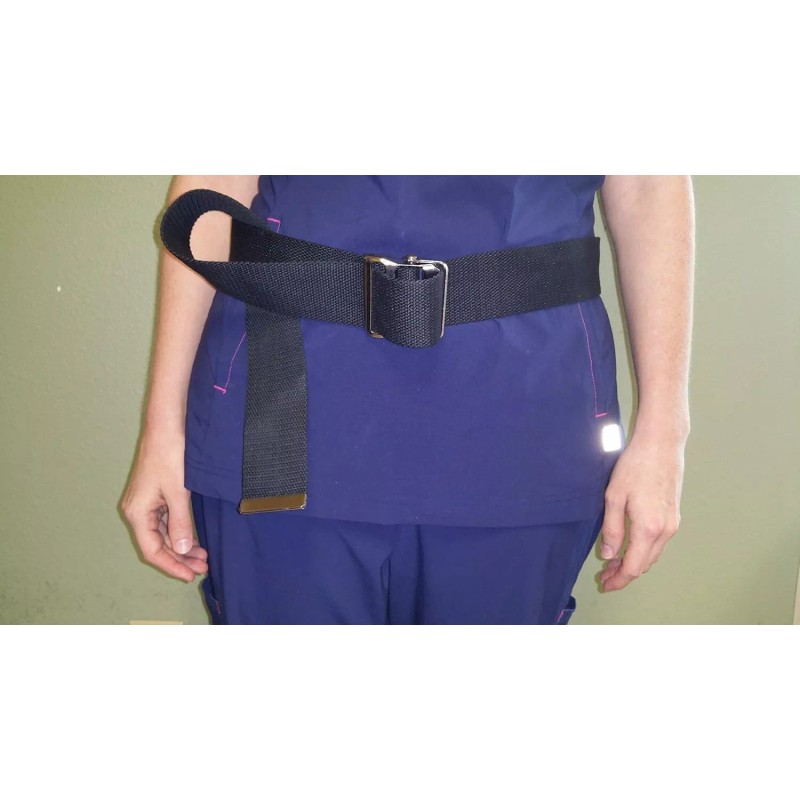 MABUA Gait Belt with Metal Buckle - BLACK - 72