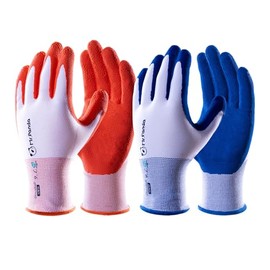 Mr.Panda 2 pares de guantes de jardinería respetuosos con la piel para mujer, guantes de jardín con revestimiento de látex, guantes de trabajo para ex