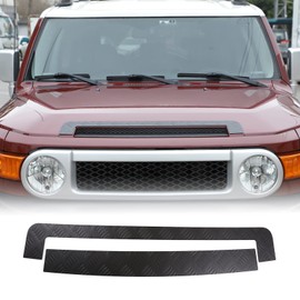 Car Hood Vent Trim Fit Toyot@ FJ Cruiser 2007-2021 Car Front Engine Hood Air Intake Grille Cover Hood Molding Anti-Scratch Hood Guard Hood Front Protect Panel Cover Hood Bezel Trim Sticker Accessories