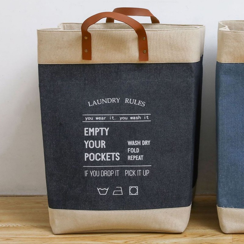 Laundry Basket Grocery Bag Jute Large Capacity Dirty Clothes Storage