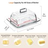 QFkris Clear Glass Butter Dish with Cover for Countertop, 7"