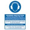 Pack of five - Hearing Protection Sign - 150x200mm -