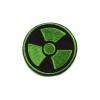 Patchwork Paradise Nuclear Radiation Sign Green And Black Embroidered Iron