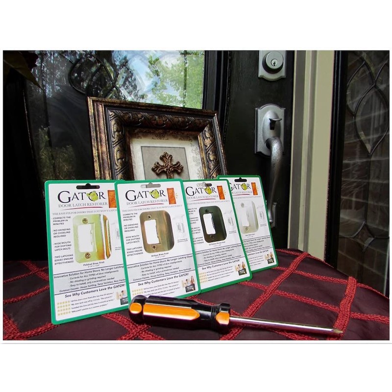 4-Pack Gator Door Latch Restorer - Strike Plate (Satin Nickel)