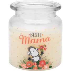 Sheepworld Kerze im Glas "Mama" | Duftkerze, Vanille, Höhe 9 cm, Durchmesser 7,5 cm, Glas mit Motivdruck | 48012