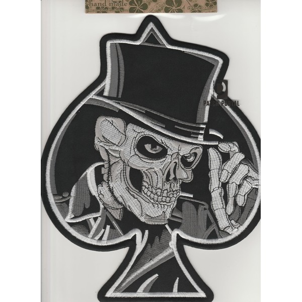 Patch Portal Joker Patch Large 10 Inch Skull Embroidered Biker