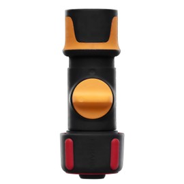 Fiskars Hose Connection, with On/Off Valve, SoftGrip Contact Points, Universal Size, Diameter 1.9 cm (3/4 Inch), 80 g, Black/Orange/Red, 1027087