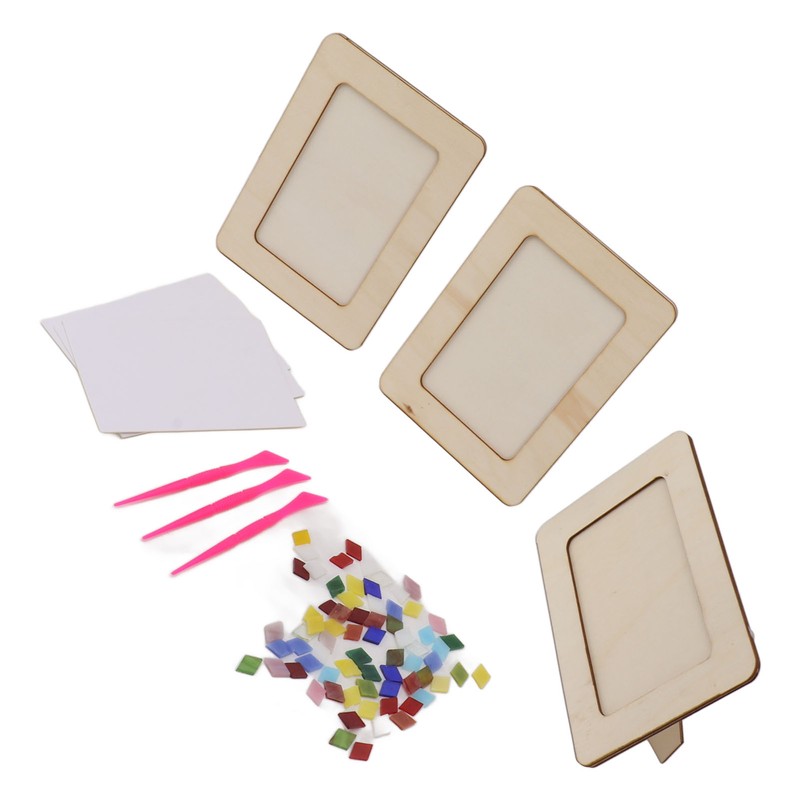 3Set DIY Wooden Picture Frame Making Kit Unfinished Solid Wood