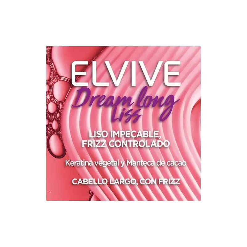 Shampoo Dream Long Liss 680ml Elvive Keratina Vegetal Y Manteca