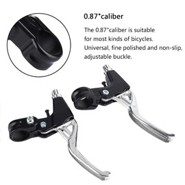 Keenso Mountain Bike Brake Levers, 1 Pair 22 mm Handlebar Mountain Bike Brake Lever Grips Bicycle Clutch Brake Lever for Mountain Bike, Folding Bicycle (Silver) Bicycles and Accessories