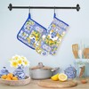 Arquiel Oven Glove and Pot Holder Lemon Set of 2,