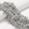 Gray Blue AB Electroplated Quartz Faceted Rough Points Beads 16-30mm