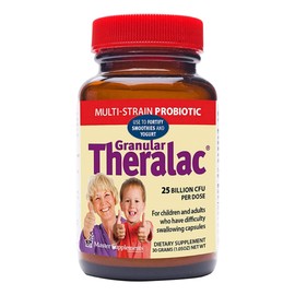 THERALAC Master Supplements Granular 1.05 oz - Multi-Strain Probiotic Powder for Optimal Gut Health - Great for Kids - Vegan, Gluten Free - 40 Servings